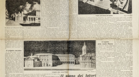 Piazza Matteotti, Il nuovo volto di Modena Fascista. La sistemazione della Piazza dell'Impero. Il generoso intervento del Duce in «Gazzetta dell'Emilia», 5 aprile 1939