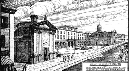 Veduta prospettica della Via Emilia